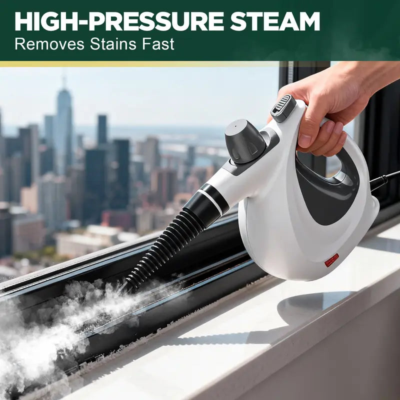🧹🚙 Natural Pressurized Steam Cleaner - 12 Parts for Home, Kitchen & Car Cleaning